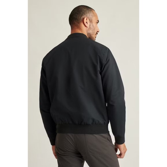 Bonobos The Boulevard Mens S Water Repellent Collar Bomber Jacket BLACK $189 - Picture 4 of 8